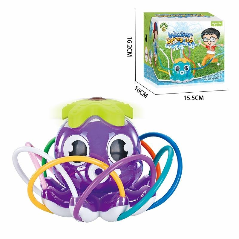 New Amazon Outdoor Spray Octopus Automatic Rotation Octopus Children Play Water Bath Toy