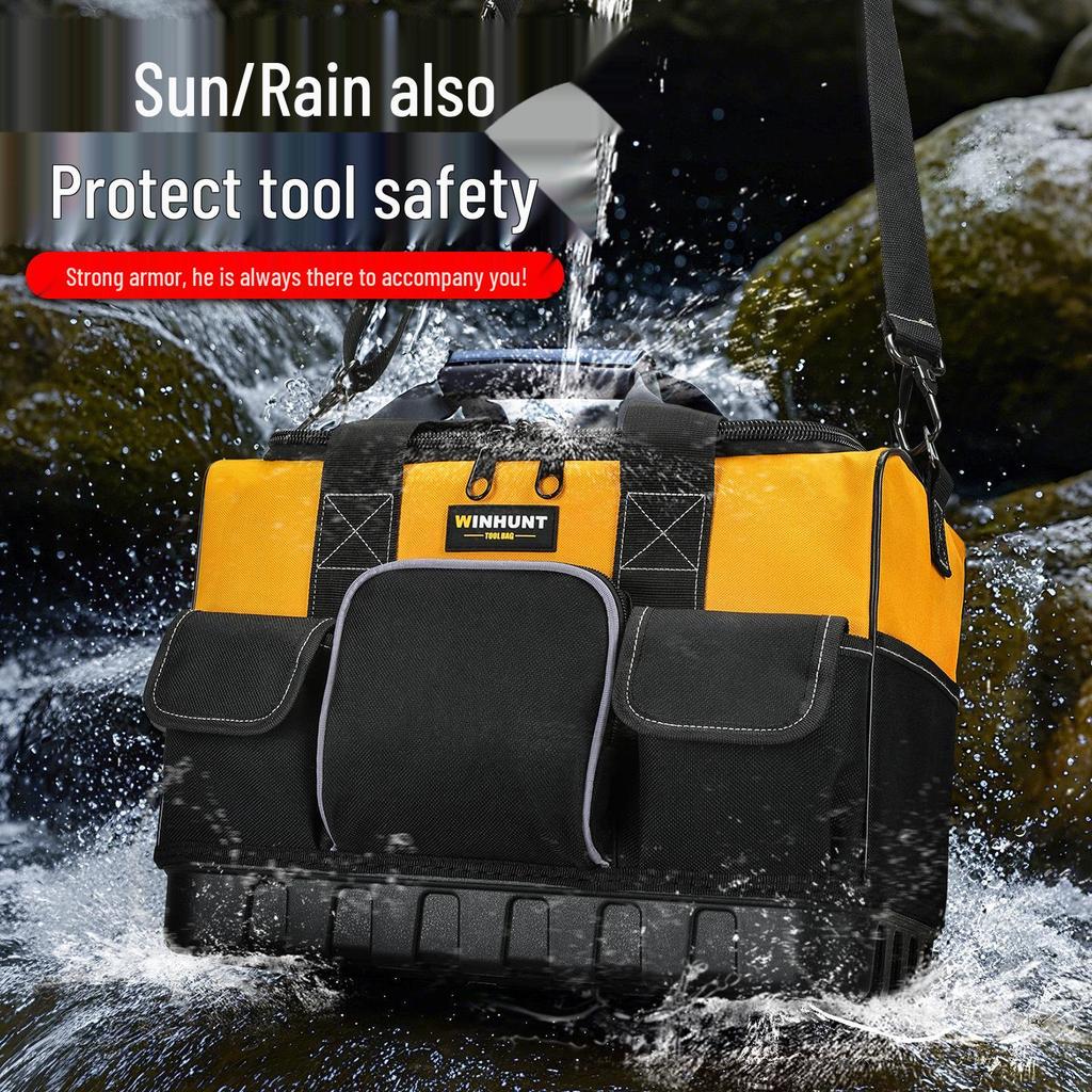 Durable Oxford Cloth Electrician Tool Bag - Sturdy, Thick, Wear-Resistant Canvas.