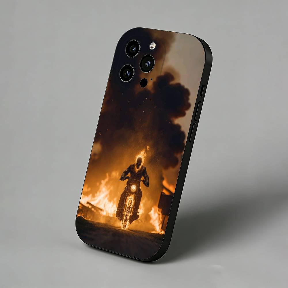 Movie Dark G-GhostS Rider Slim Back Phone Case for iPhone 17 Air 16 Pro Max 16e 15 Plus 14 13 Mini 12 11 Protective Cover