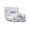 Dunk Jiang Lune Immergée Résistant à l'Abrasion Antidérapant Bas Skateboard Chaussures Unisexe Blanc Bleu HF5441-105(Équipe 1390-)