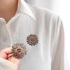 Women Brooch Sparkling Colorful Rhinestones Decor Dandelion Design Lapel Pin Sweater Scarf Badge Clothing Bags Accessories