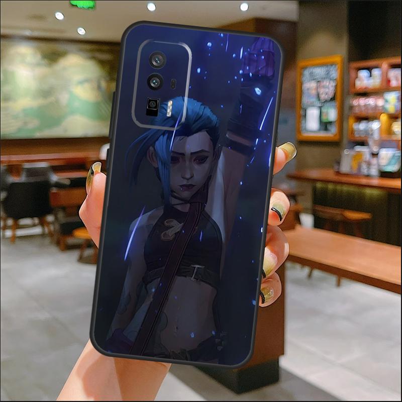 Arcane Jinx Vi Anime Case For Xiaomi 15 Ultra 13 14 11T 12T 13T 14T Pro POCO X7 Pro X3 X5 X6 M6 F5 F6 Pro Cover