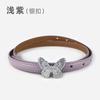 Fine Leather Women'S Belt With Casual Pants, Short Skirt, Jeans Belt, Butterfly Belt.