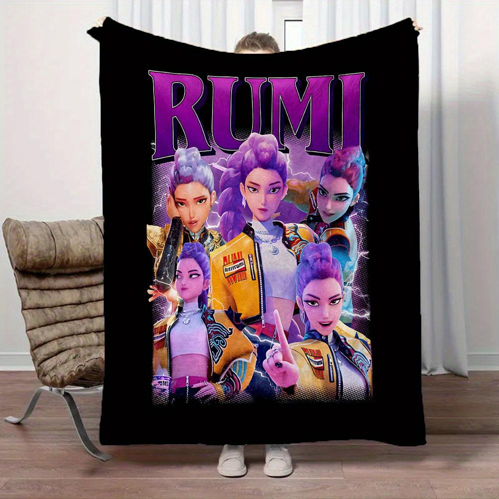 1Pc RUMIFashion Print Flannel Blanket, Comfortable for All Seasons, Home Decor, Warmth and Comfort, Perfect for Christmas Gifts821085