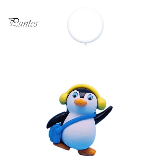 Fish Tank Animal Pendant 1 Set Aquarium Landscaping Non-fading Vivid Penguin Shape Floating Diver Ornament for Home