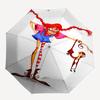 Pippi Longstocking Themed Travel Umbrella-8 Ribs Automatic Opening and Closing, Portable Folding Design, Compact and Stylish Umbrella Suitab