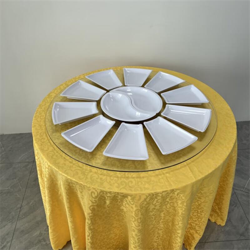 NHZHIW Minimalist Melamine Round Serving Platter Set