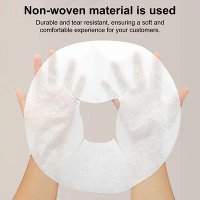 100Pcs Disposable Face Cradle Covers Massage Face Rest Covers Breathable Bed Hole Pad for Salons