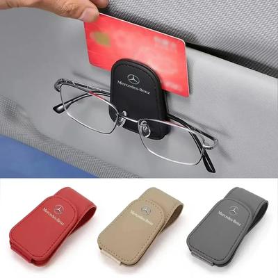Car Glasses Clip Sunglasses Ticket ID Holder For Mercedes Benz W117 W176 W177 W205 204 W213 W253 W156 W218 W166 CLA GLC AMG AH5