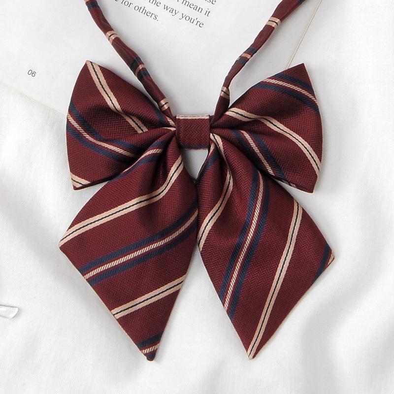 Red Stripe No-Tie Bachelor Gown & Hand-Tied Graduation Tie - Women's Academy JK Style