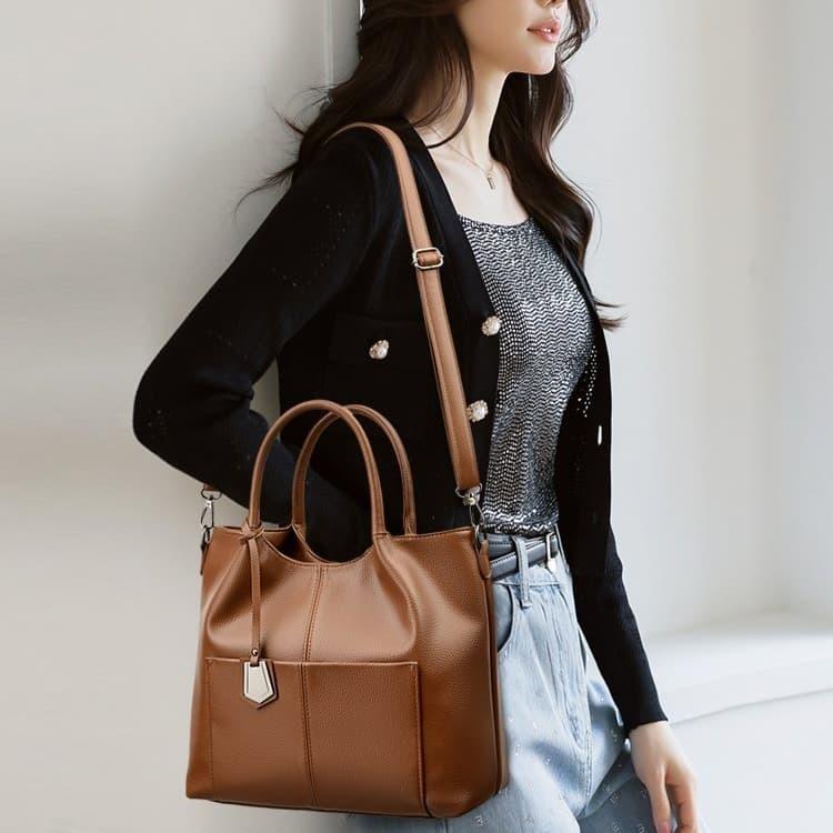 Lychee Pattern Large Capacity Tote Bag Women's Shoulder Messenger Bag