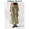 UR 2025 Autumn Women's Casual Workwear Drawstring Skirt