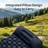Foot Press Self Inflatable Camping Sleeping Pad with Built-in Pillow, Portable Outdoor Tent Air Mattress for Camping Hiking
