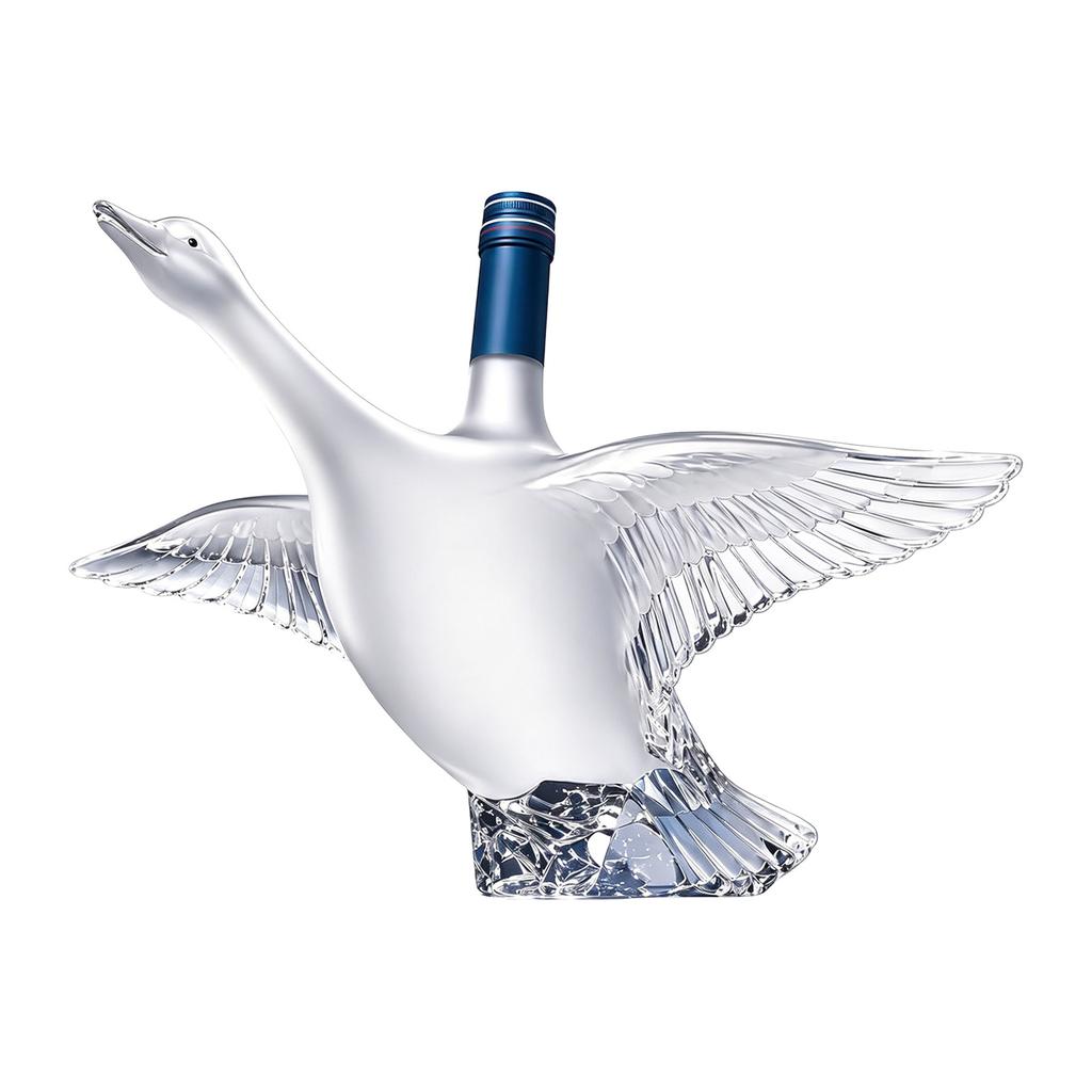350ml Goose Glass Whiskey Decanter with Stopper Art Vodka Wine Dispenser Creative Glass Wine Bottle for Bar Home Decoration