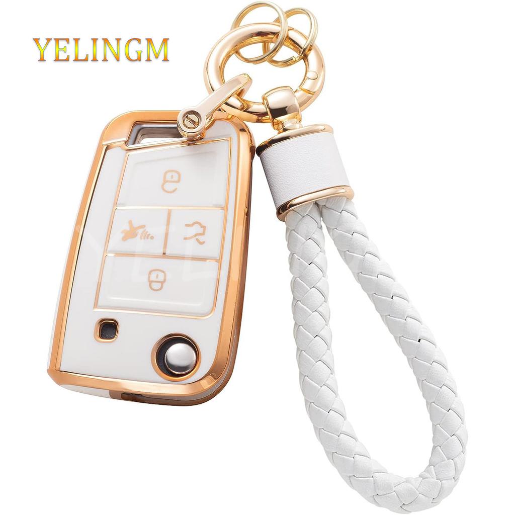 4 Buttons Auto Tpu Car Key Case Cover Fob For Volkswagen Vw Golf 7 Alltrack Mk7 Tiguan Seat Ateca Leon Ibiza Skoda Octavia