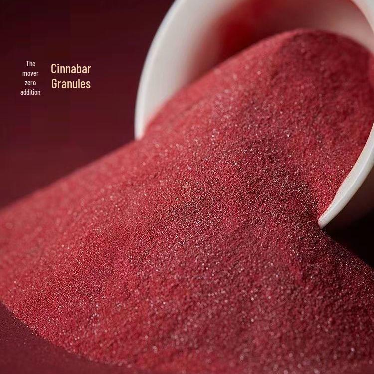 High-Content Cinnabar Raw Stone: Large Particle Purple Gold Sand for Peace and Benming Year Rituals