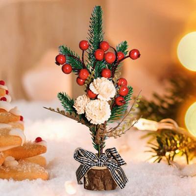 Cute Beautifully Bright Color Xmas Pine Twigs Artificial Miniature Tree Desktop Decoration Home Decor for Party