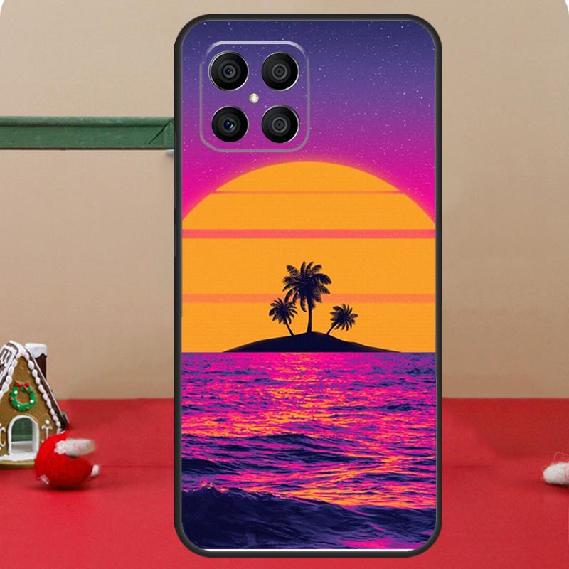 Synthwave 80's Retro Neon Vaporwave Case For Honor Magic 8 Pro 6 7 Lite Honor 400 200 50 70 X8c X8b X9a X9b X9c X9d Win RT Coque