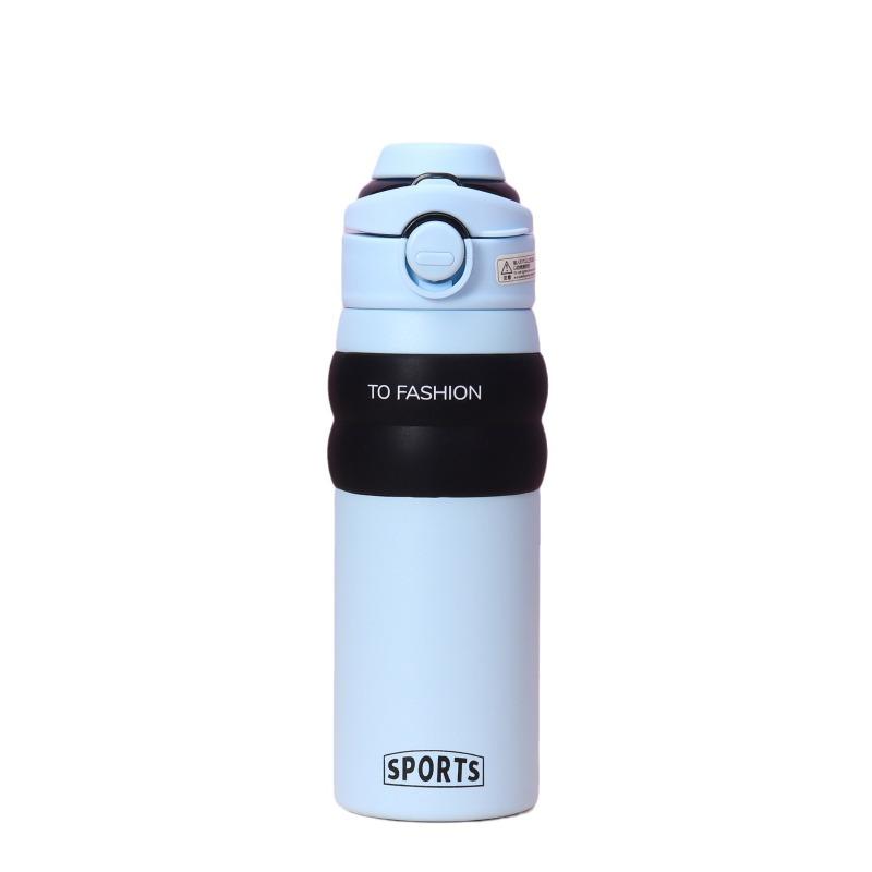 550ml Dual Drink 316 Stainless Steel Insulated Water Bottle, One Click Flip Straw Sports Tumbler for Women Gym Commute