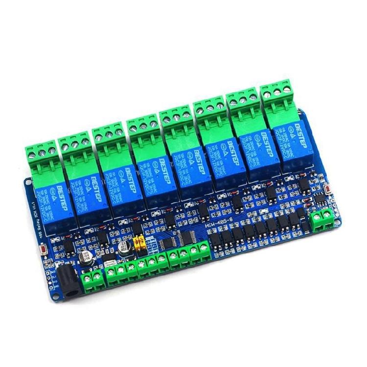 

8-канальний Modbus RTU 12В модуль реле з RS485 та TTL комунікацією для надійного та стабільного керування системою 1