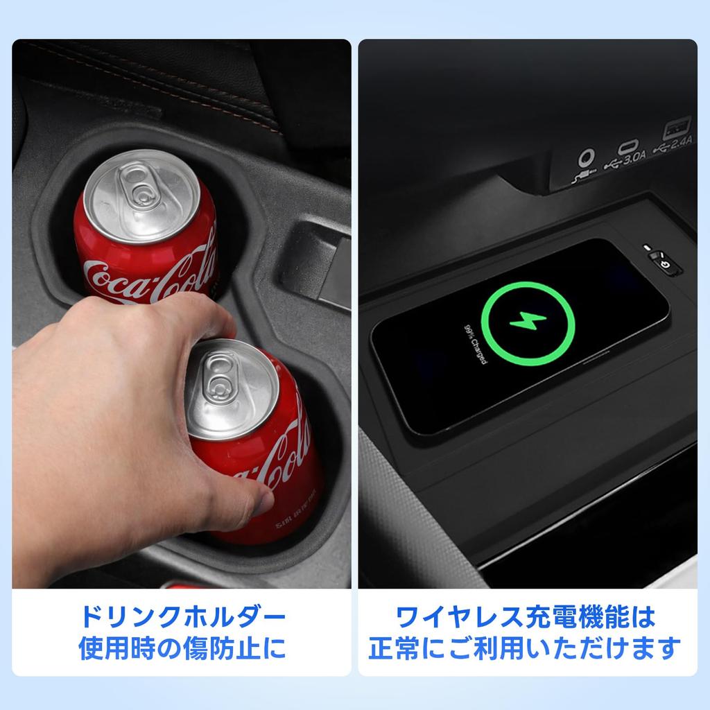 Subaru Forester SL Series Drive Only Center Console Cup Holder Drink Holder Wireless Charging Tray Silicone Pad Removable Washable Scratch Resistant