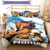Juego de Ropa de Cama con Nombre Personalizado de Dibujos Animados Ice Age: El Origen de los Dinosaurios, Cierre de Funda Nórdica, Incluye 1 Funda Nórdica y 2 Fundas de Almohada para Todas las Estaciones, Dormitorio