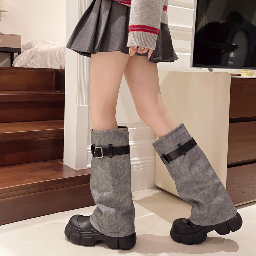 Boots Women's Summer American Vintage Martin Boots Brown Tall Boots Long Boots Western Cowboy Boots