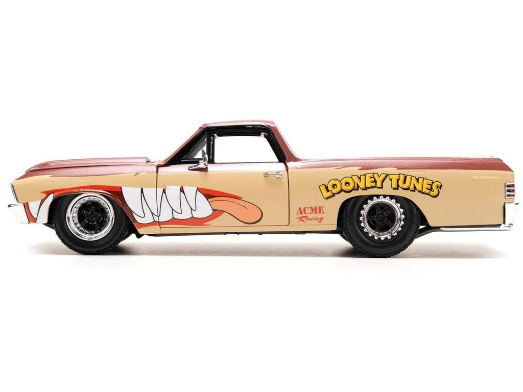 Jada TOYS 1/24 Scale Looney Tunes Chevrolet El Camino 1967 with Tasmanian Devil Figure 35130
