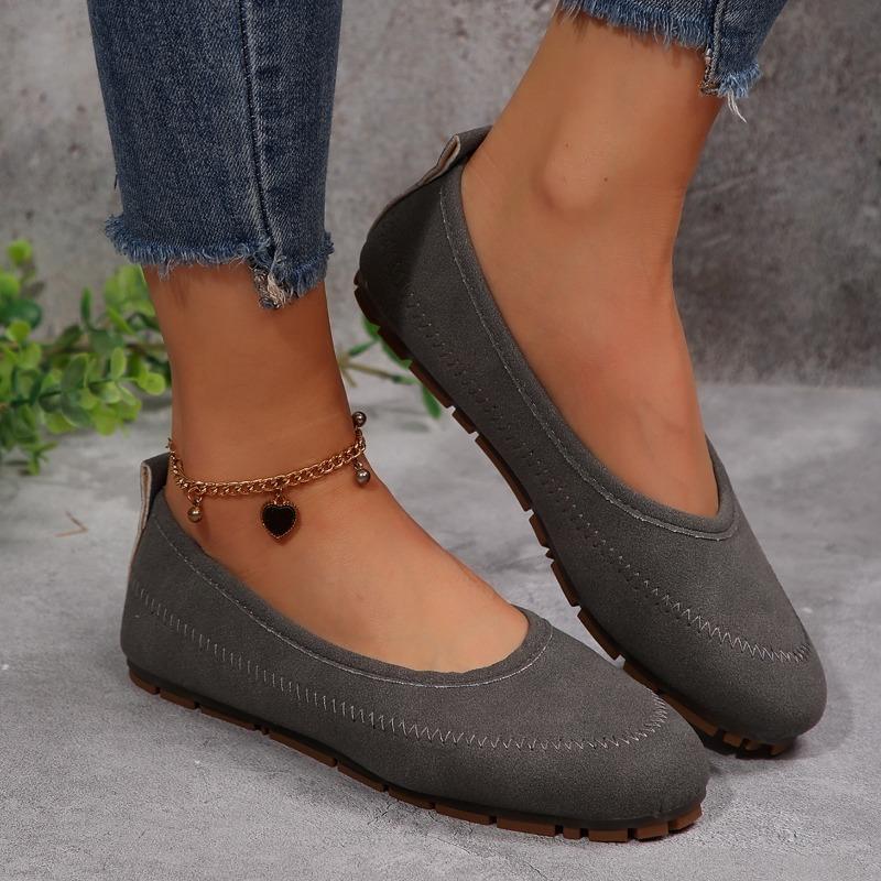 Women's Slip-On Flats, Soft Sole Casual Loafers, Breathable Durable Plus Size Fall Shoes