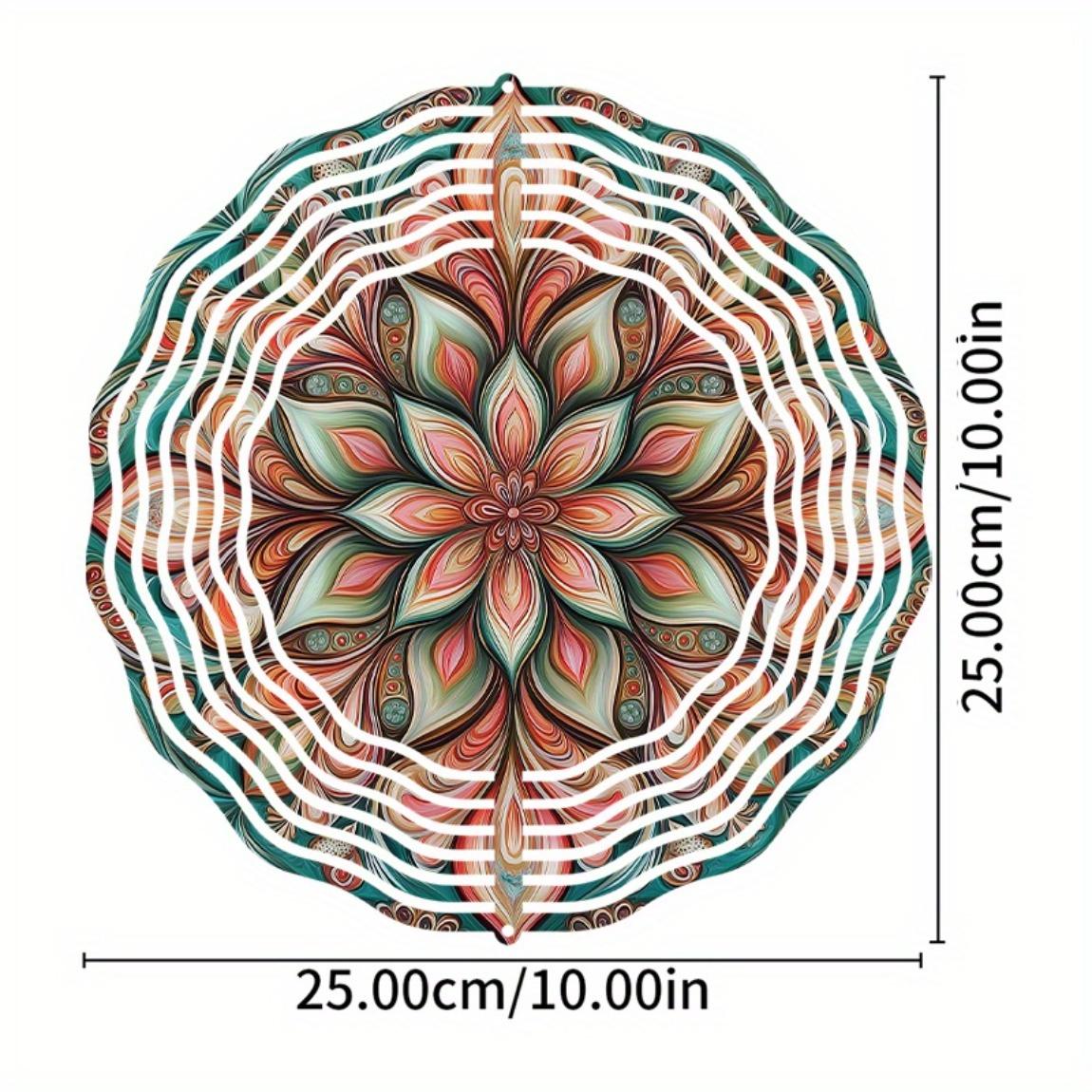 

10-дюймовый вращающийся колокольчик ветра с крючком 360 градусов для украшения сада, балкона, на любой сезон, уникальный подарок для друзей, семьи, дома, для улицы 01A