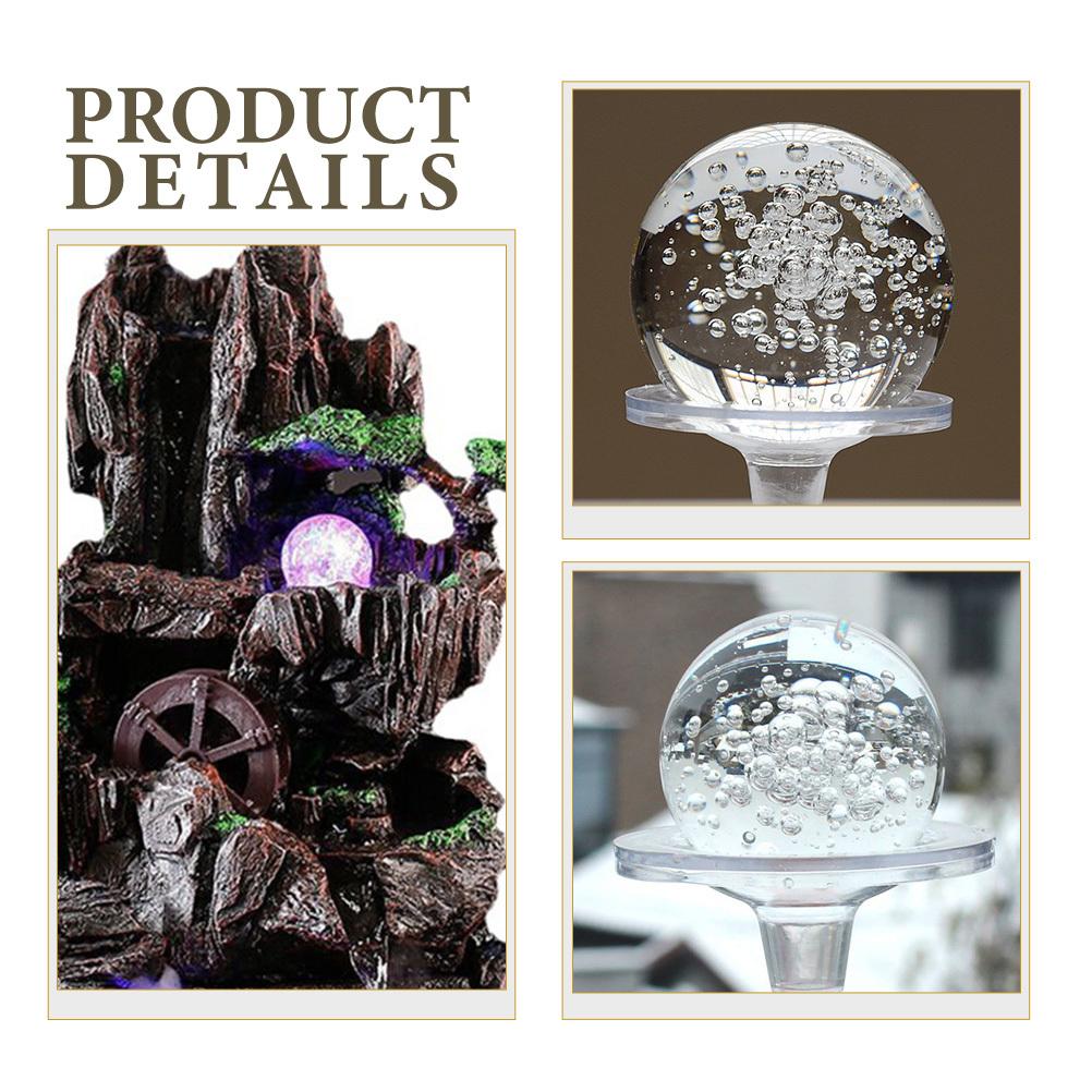 1Set Crystal Ball Ornament Decorative Sphere Delicate Home Office Desktop Fountain Decoration Stylish Art Gift
