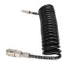 3 Meters Recoil Air Hose Black Reinforced Abrasion Resistant Inflator Extension Tube with Bend