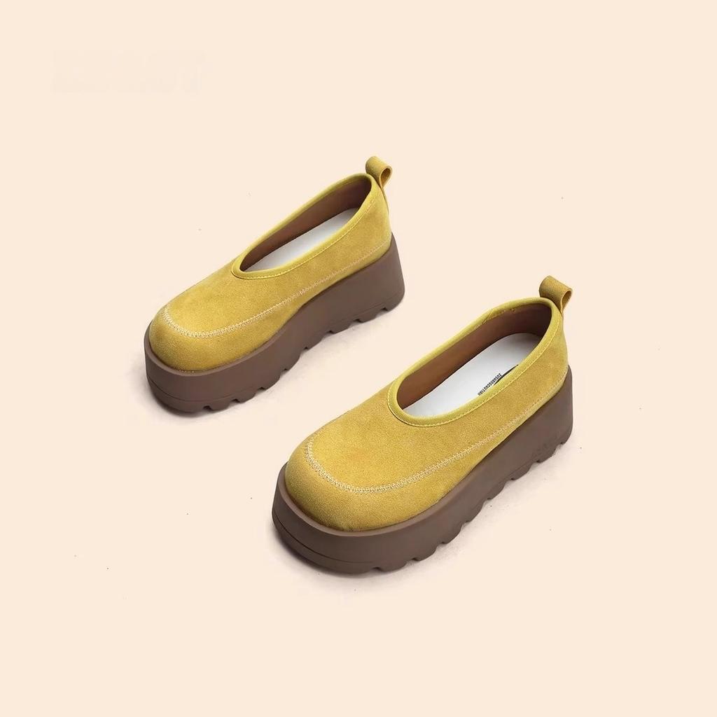 2025 Spring New Women's Shoes Comfortable Casual Shoes Shallow Platform Women's Shoes Height Increase Loafers