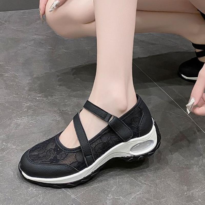 Fashion Women's Lace Mesh Breathable Shoes Summer Casual Running Sneakers Stylish New Arrival 2025 Trends On Offer Light Ladies Footwear