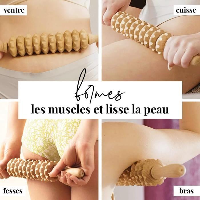 Tuuli Rouleau Massage Cellulite Drainage Lymphatique Madérothérapie Masseur Bois