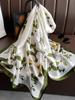 Fashion Elegant Women Silk Scarf Beach Wrap Shawl Vintage Satin Floral Print Sunscreen Bandana Hijab Mujer Scarve Foulard Pareo