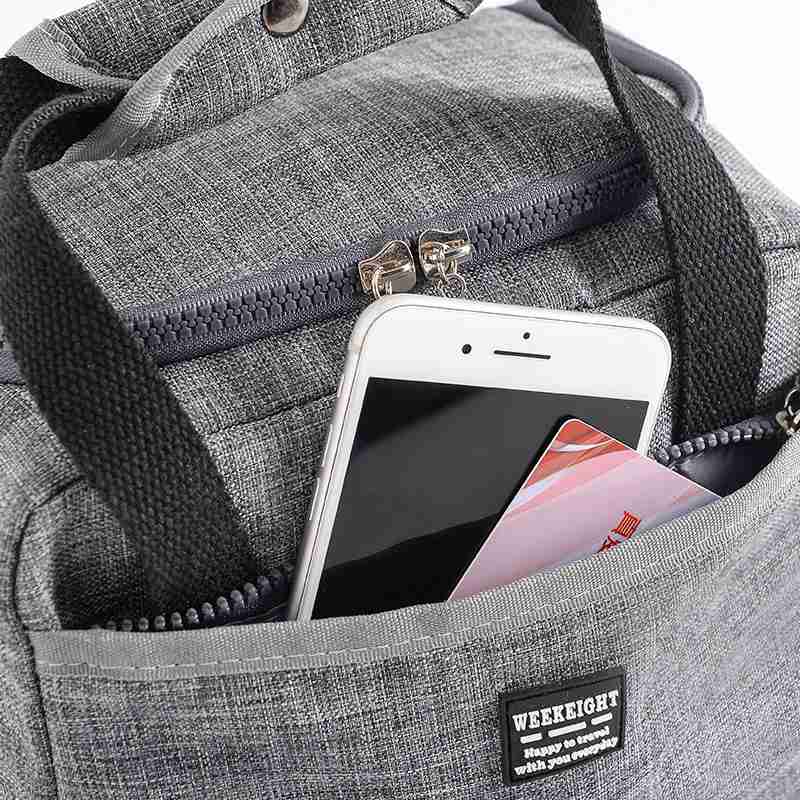 Bolsa térmica de pano, bolsa para almoço, bolsa para estudantes, lancheira, bolsa de mão