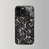 Black Lace Style Cool Girl Pattern Glass Phone Case For iPhone 11 12 13 14 15 16 17 Pro Max 16E 17 Air 7 8 Plus XR XS X Cover