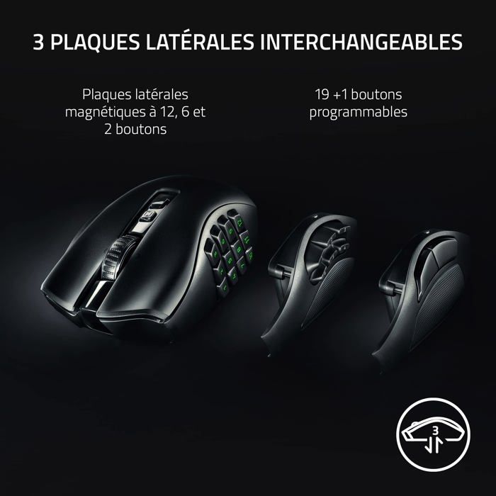 Souris Gaming - RAZER - Naga V2 Pro - Filaire - Noir - 8886419333890