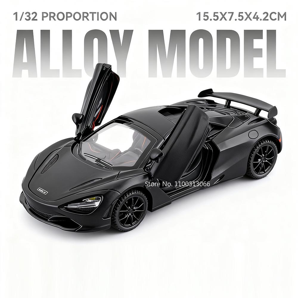 1:32 Lambor SVJ63 720S Alloy Toy Diecast Model Car Wheel Pull Back Miniature Supercar with Light Music Vehicle Collect Souvenirs