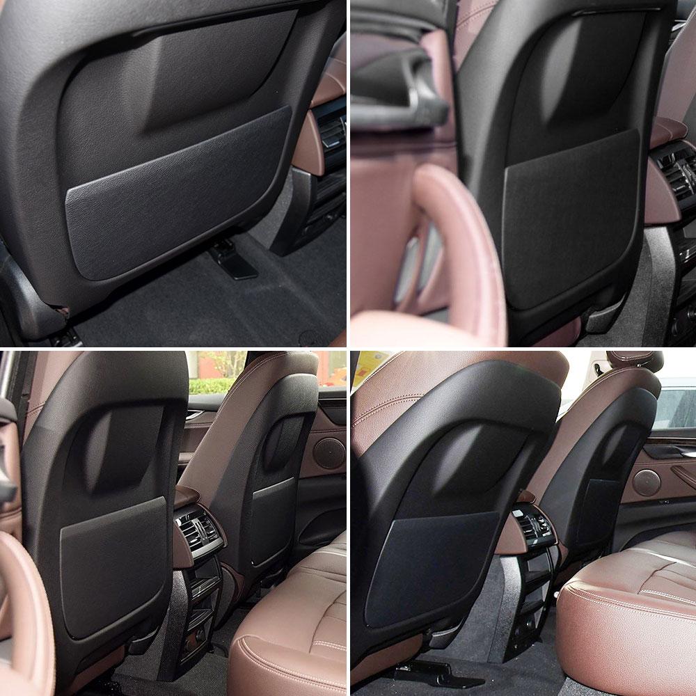 Car Seat Back Panel Leather Backrest Storage Pocket Cover Accessory Replacement Black For Bmw X5 X6 F15 F16 2014-