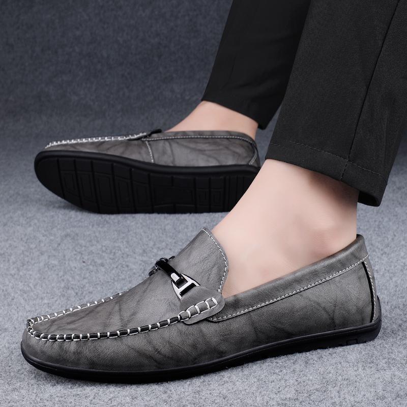 Penny Loafers Men Flats Luxury Designer Mens Casual Shoes Lightweight Slip-On Soft Leather Mens Driving Shoes Man Moccasins 2025