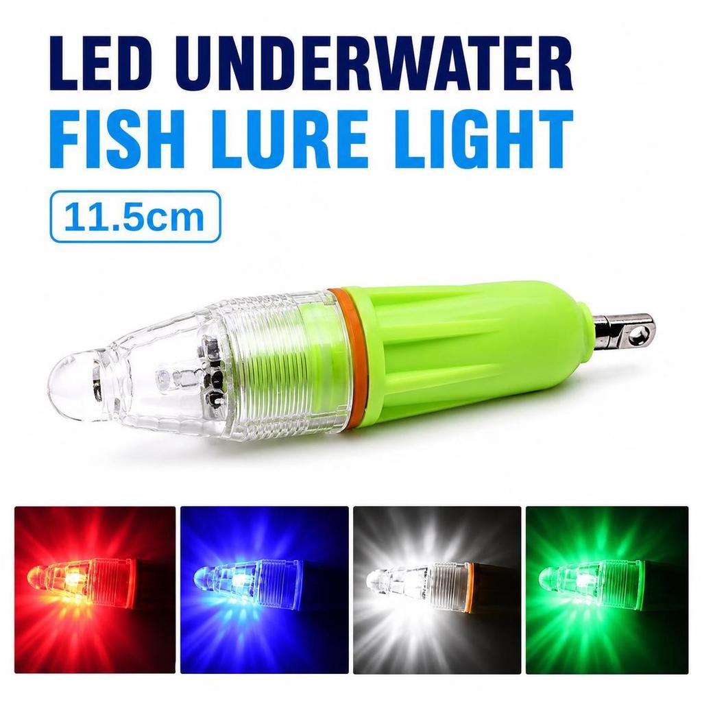 1Pcs IP68 Waterproof Underwater Fishing Light PC Fish Attractor Lamp  for Night Sea Fishing