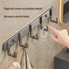 Space-Saving Aluminum Bathroom Towel Rack with Hooks for Wall or Door Mounting