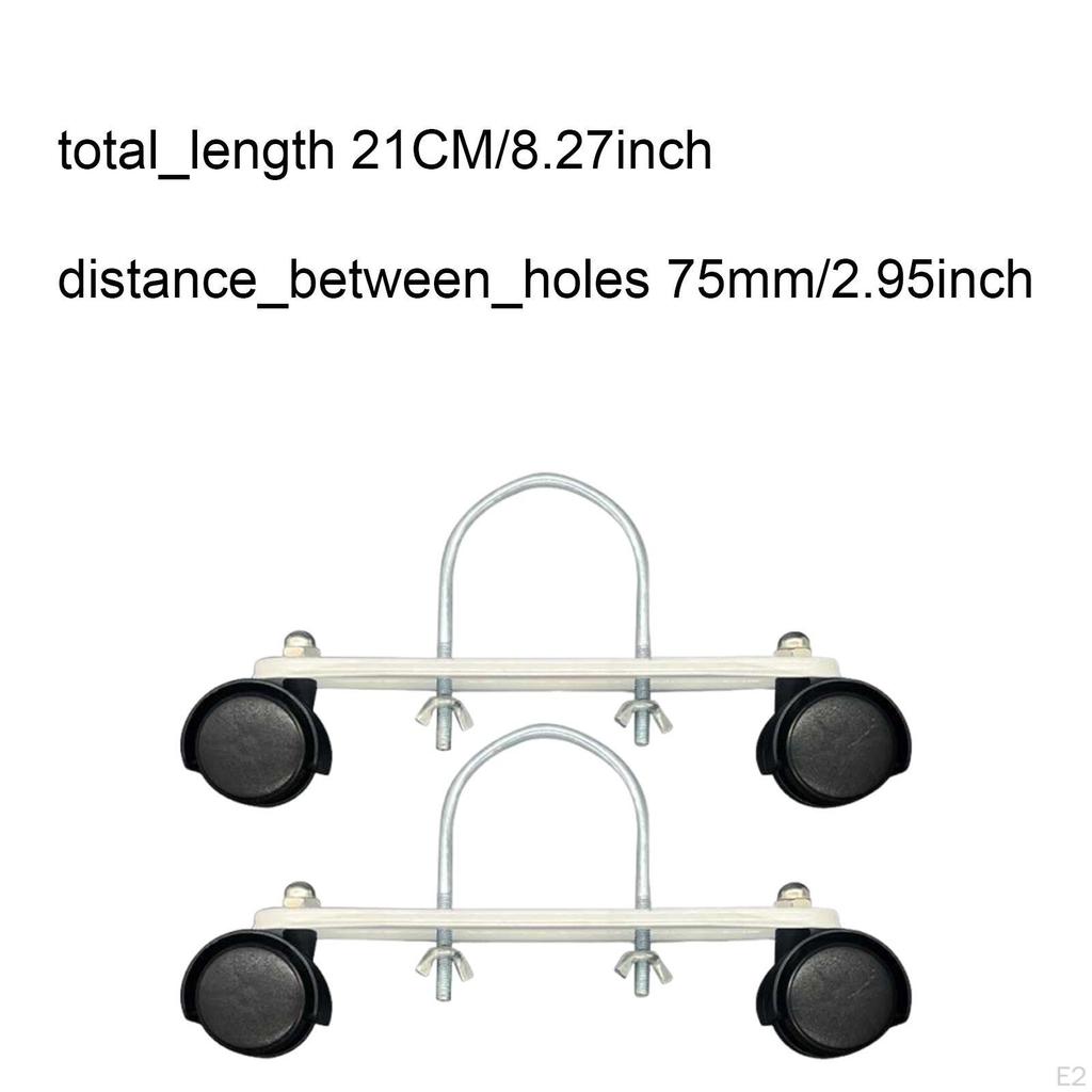 2 Stück Mobile Riemenscheibenhalterung Elektrischer Heizkörper Rahmen Basis 360° Drehbar Räder für Ölgefüllt