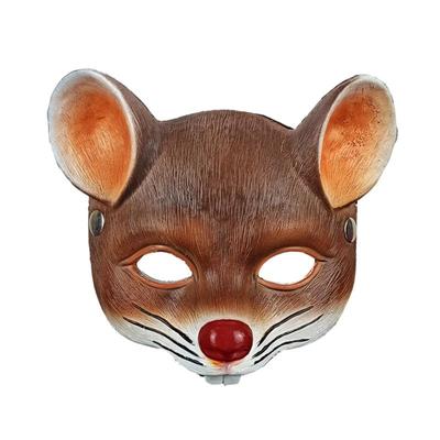 Party Halloween Mask Mäusemaske PU Karneval 3D Dreidimensionale Maskerade Karneval Tiermaske,Braun