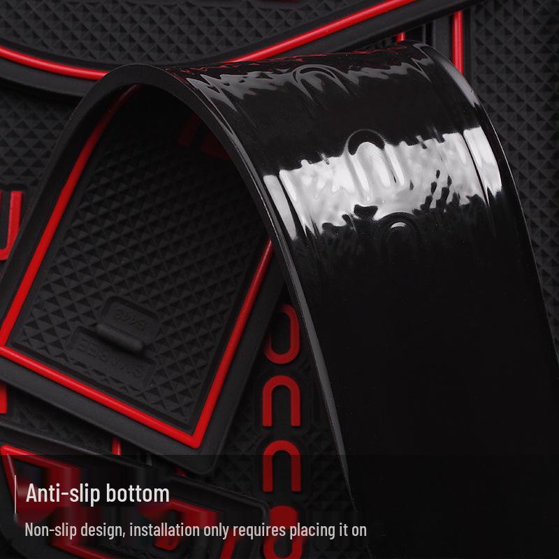 Punkduoduo Car Interior Decoration: Door Slot Pad & Cup Holder