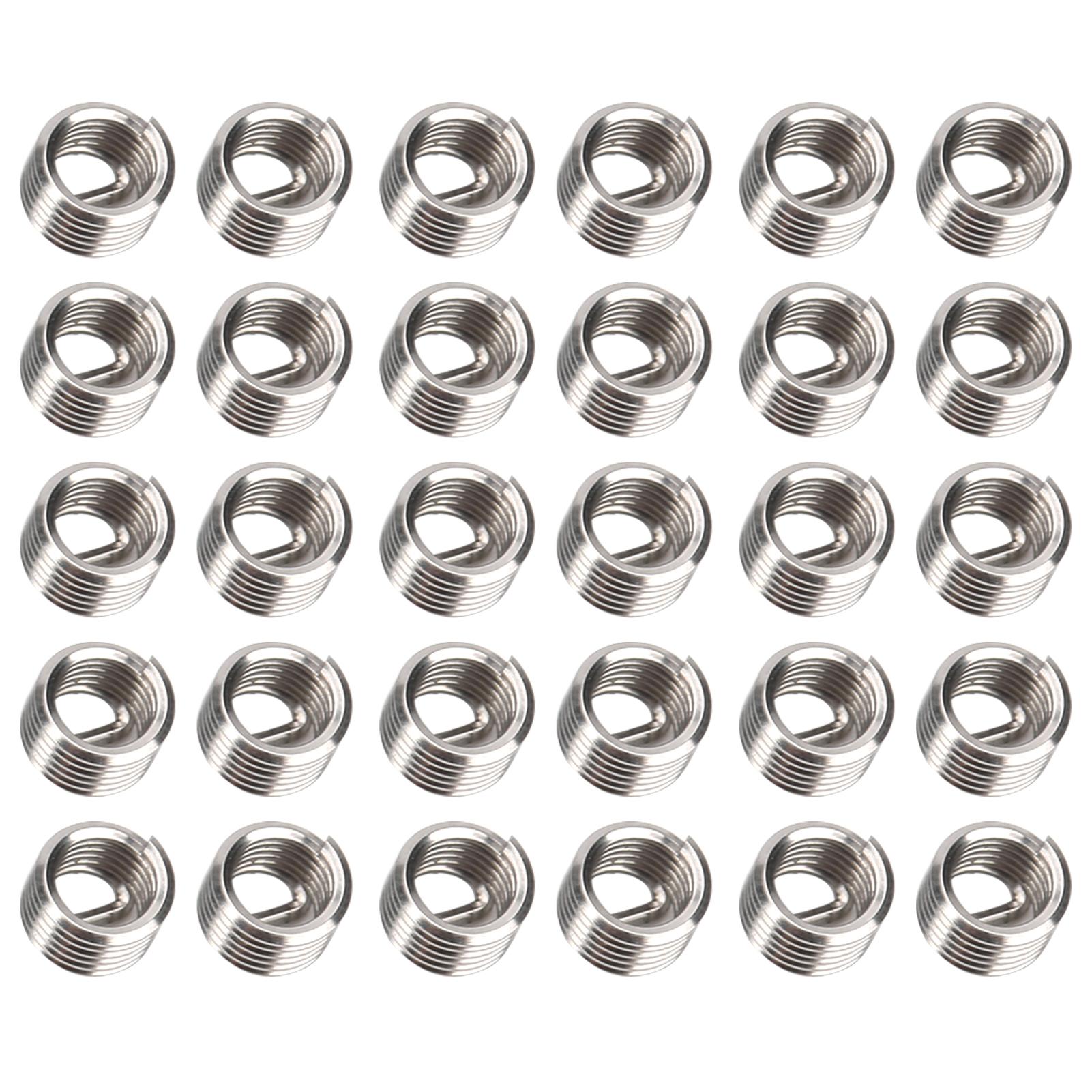 

100Pcs Thread Inserts Male Female Reducing Nut Repair Tool Stainless Steel Fastener M2.5x0.451.5D