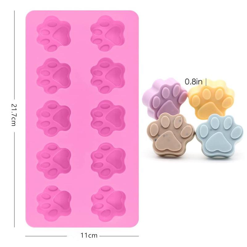 10-Piece Cat Paw & 18-Piece Bone Silicone Baking Mold Set for Pet Treats