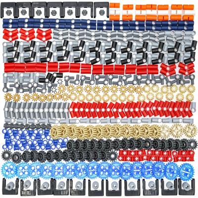 Domoni 452 Pieces Technical Gear Set Compatible with Lego Kits 8121624 Gears Axle Pin Connector for Mock Robot Building Blocks Bricks DIY